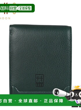 日本直邮DAKS 双折钱包男士钱包深棕色绿色 DP21214