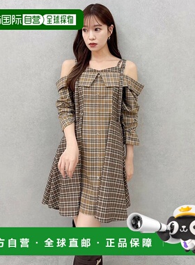 1h可退 日本直邮dazzlin 女装 系带设计 衬衫连衣裙 后拉链 02255