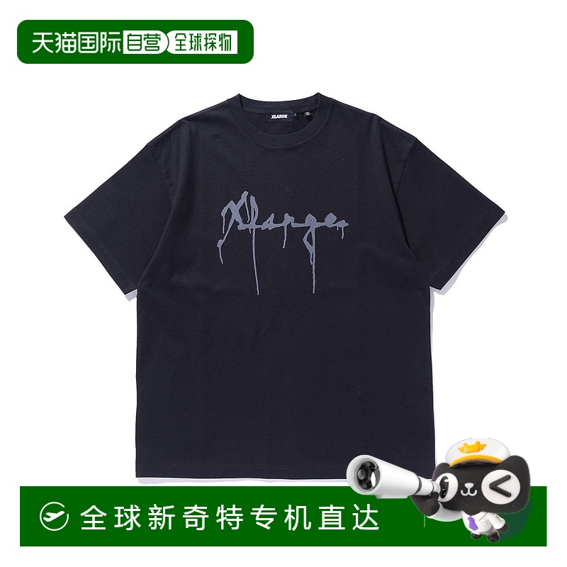 1h可退 日本直邮XLARGE 男女同款 滴染印花短袖T恤 101253011021