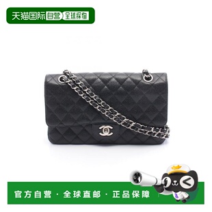 日本直邮中古Chanel香奈儿女包A级95新CF菱格鱼子酱牛皮革单肩包