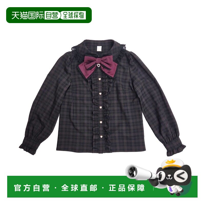 Secret Honey 女士 格纹荷叶边衬衫 7SS5060