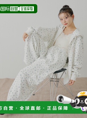 日本直邮Chico女士宽松花柄宽版卡其裤 蕾丝腰头设计 CHZ1052502A