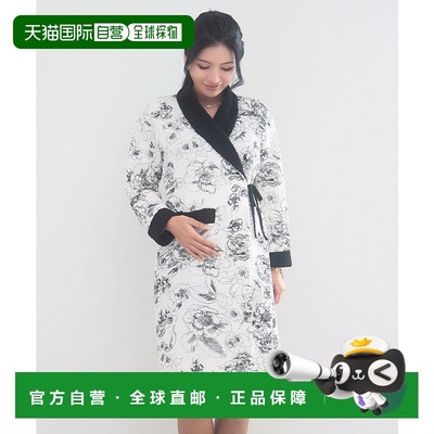 1h可退 日本直邮SWEET MOMMY 女士大花图案孕产期家居长袍睡衣 TN