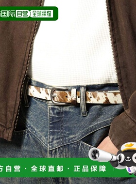 日本直邮RAGEBLUE 男装 牛皮 动物纹 细款皮带 635253