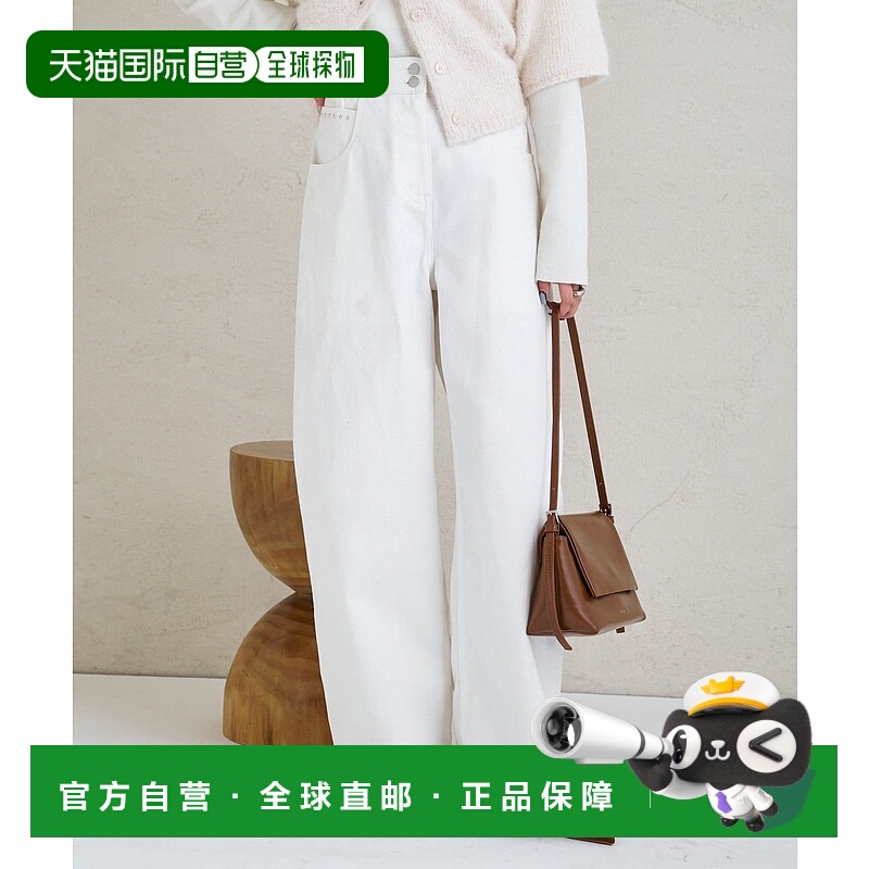 1h可退 日本直邮mystic 女装 宽松高腰阔腿牛仔裤 铆钉设计 MYZ10