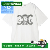 01ob 日本直邮Celine 宽松T恤 rx0bo 671q 男士 白色圆领T恤