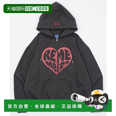 日本直邮Remember 男女同款拉链连帽卫衣 RBWUF0924001帽衫