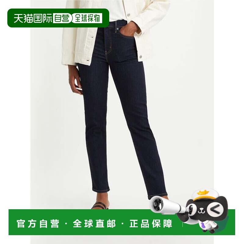 日本直邮LEVI'S 724 高腰直筒裤 深蓝靛蓝李维斯牛仔裤