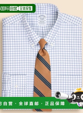 日本直邮Brooks 伸展皇家牛津窗格花纹正装衬衫 Regular Fit [967