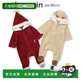 日本直邮Petit Main 圣诞连体服(80厘米)长袖圣诞老人驯鹿服装