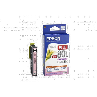 【日本直邮】Epson爱普生墨盒正品墨盒玉米ICLM80L浅红色增量