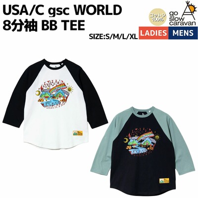 日本直邮Go Slow Caravan USA/C GSC World 8 袖 BB T恤 -休闲户