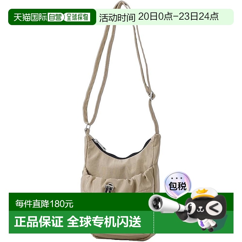 【日本直邮】Legato Largo阿耐洛 女士迷你斜挎包 束口袋款米色