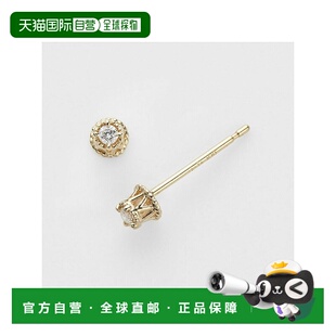 0.02克拉 日本直邮日潮 钻石耳钉 阿卡朵WEB限定K10 agete