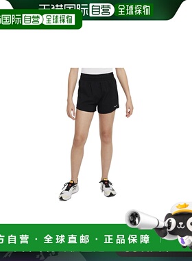 日本直邮Nike SS23 纯色Logo标识直筒儿童短裤 儿童款 黑色耐克