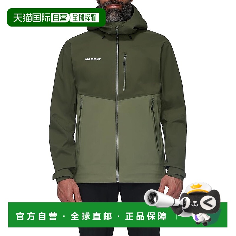 【日本直邮】猛犸象Alto Guide 硬壳连帽防水夹克 深绿户外男款沼