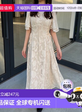 日本直邮JUNOAH 透明蕾丝守护赛车风格高领连衣裙套装 JU5602EW05