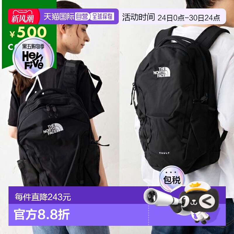 日本直邮The North Face 背包 Volt VAULT 27L 黑色男女通用NF0A3