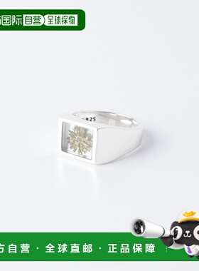 日本直邮XOLO 男士银标戒指 灰色镶嵌简约设计 CU261101200011