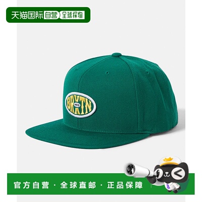 1h可退 日本直邮BRIXTON男女同款简约刺绣LOGO六片帽 Snapback新