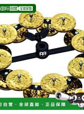 【日本直邮】MEINL Percussion手摇铃黑色环形金色铃铛双排铃