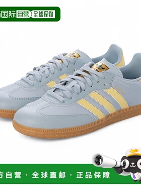 日本直邮 Adidas SAMBA OG J运动鞋 蓝色黄色胶色