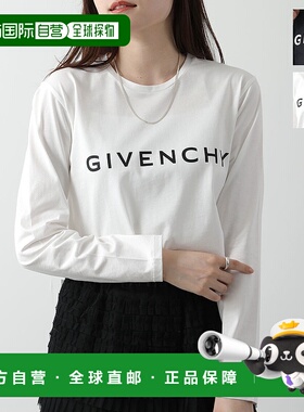日本直邮GIVENCHY KIDS 女士长袖T恤 H30430 休闲时尚棉质圆领LOG