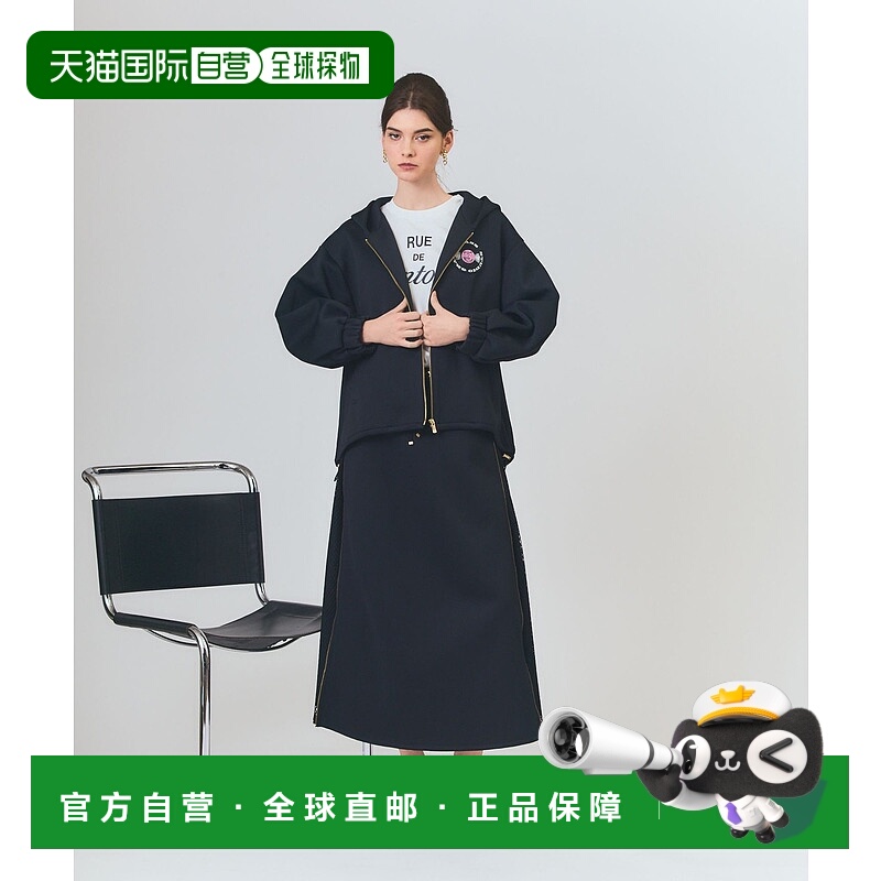 1h可退 日本直邮GRACE CLASS 女士波纹面料宽松连帽卫衣 02252510