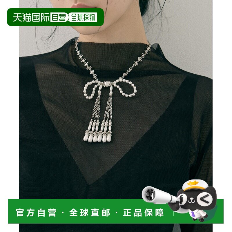 日本直邮tanakadaisuke 女士 珍珠丝带造型项链/水晶装饰 1262870