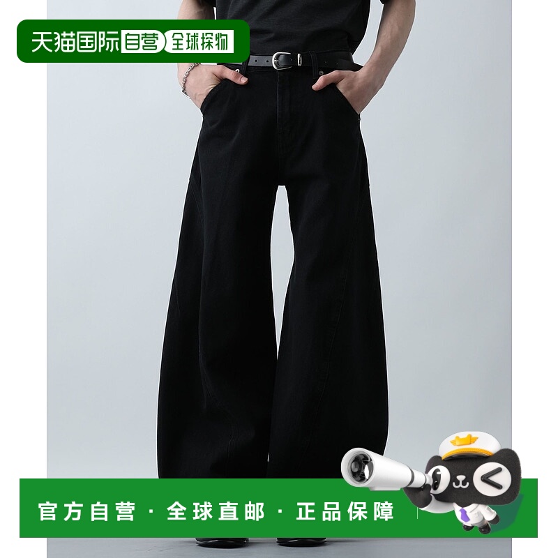 1h可退 日本直邮HARE男装 3D剪裁宽松牛仔裤 黑蓝红三色可选 立体