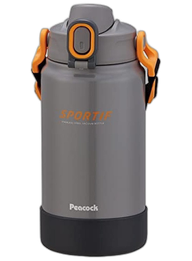 【日本直邮】The peacock孔雀 保温壶 1.5L 灰色AJK-R150 H