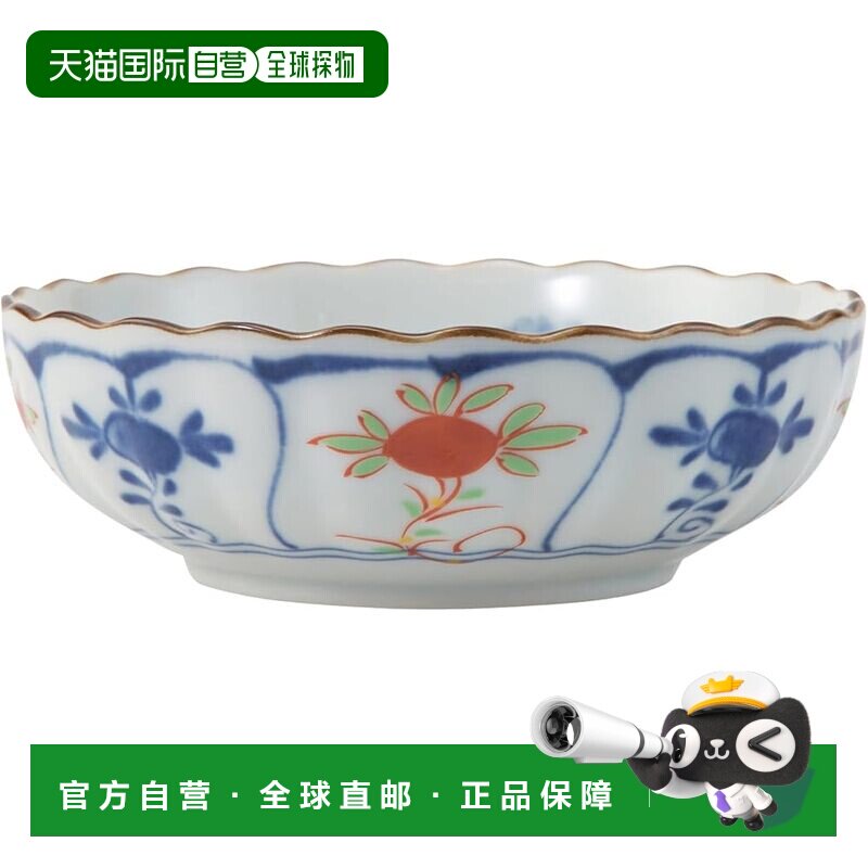 【日本直邮】波佐見焼小碗 直径约12cm 錦木藤立花 日本制造 3071