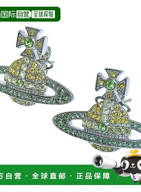 日本直邮Vivienne Westwood 配饰 女士耳环 Outlet 铂金x绿色 KIK