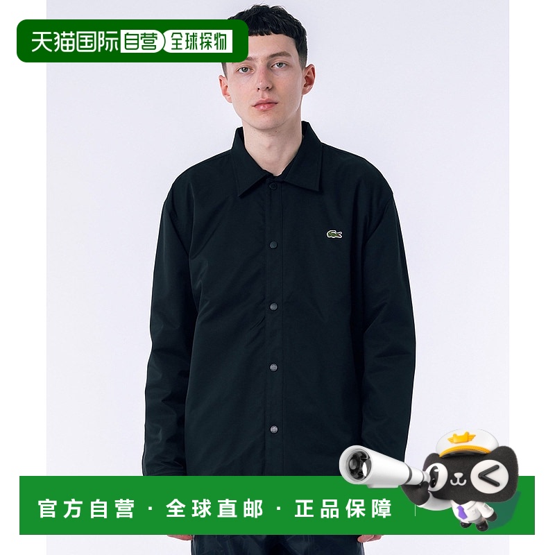 日潮跑腿LACOSTE法国鳄鱼 运动校队双面教练夹克 black 38 CH9350