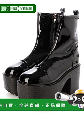 日本直邮YOSUKE 女士厚底直筒弹力芯片靴 [YO729BW020872] 黑色