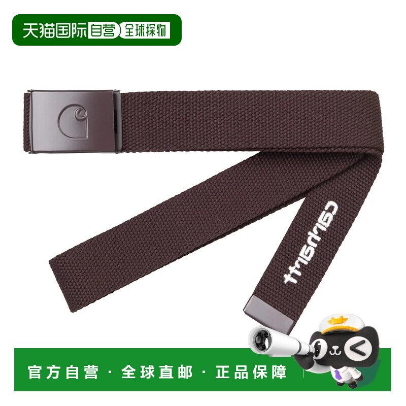 日本直邮Carhartt C标志腰带同色系 帕利桑德色白色布腰带
