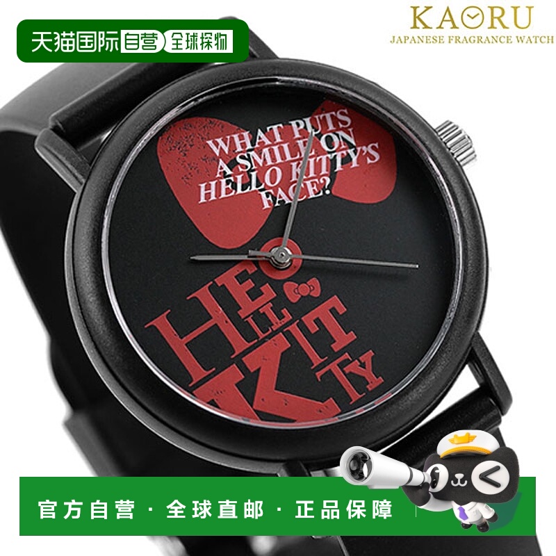 日本直邮Kaoru Hello Kitty Typo 38mm 石英手表 KAORU004KB 咖啡