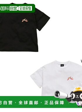 日本直邮Rusty Junior 儿童背部印花短袖T恤上衣吸汗速干休闲 RUS