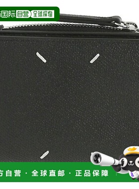 日本直邮Maison Margiela 男士折叠紧凑型黑色钱包 [SA1UI0020P47