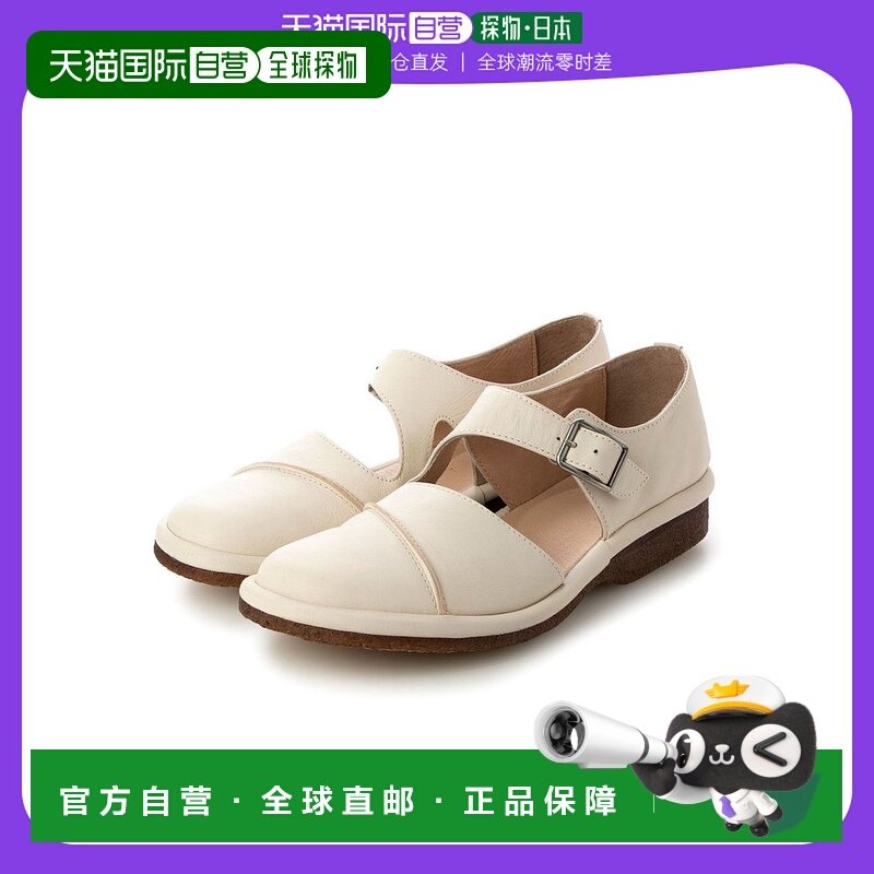 【日本直邮】Saya女士浅口休闲鞋象牙白时尚防滑透气平底软底百搭