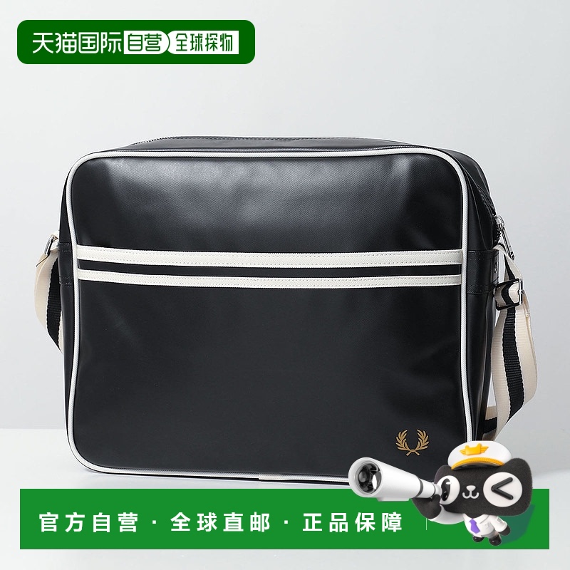 日本直邮FRED PERRY 经典单肩包 L8257男女士徽标方形斜挎包D57/-
