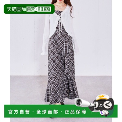 日本直邮archives 女装 格纹褶边吊带连衣裙 261126129002
