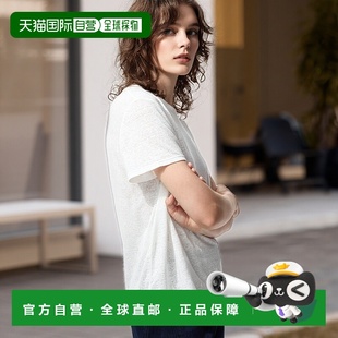 日潮跑腿UNIQLO优衣库 亚麻圆领短袖T恤 01 OFF WHITE WOMEN S 48