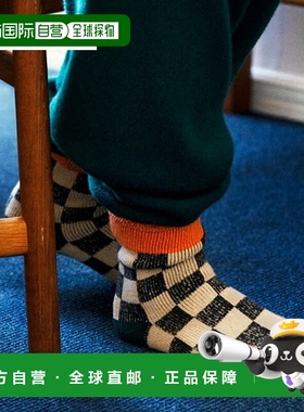 日本直邮ROTOTO PILE ROOM SOCKS“棋盘格”男女通用 R1497 袜子