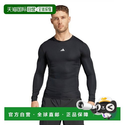 日本直邮 adidas 男士Techfit Compression训练长袖T恤 JE6702 KV