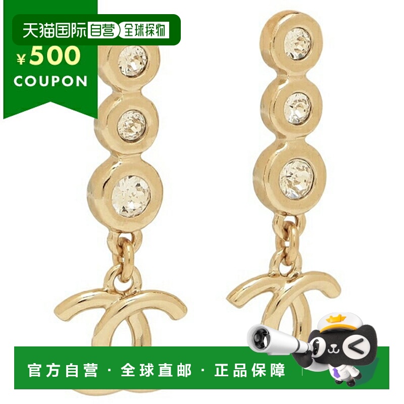 日本直邮Chanel 耳环 Coco Mark CC Mark 吊坠耳环 金色 女士 CHA