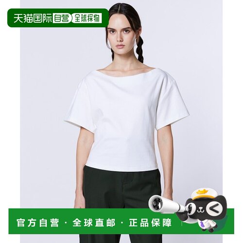 日本直邮Sov. 女装 厚实棉质船领T恤 0308430261