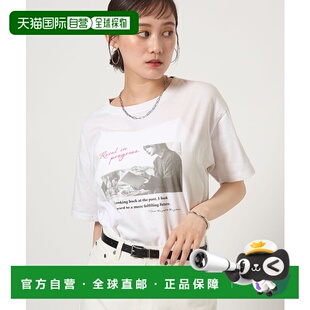 1h可退 日本直邮at ease 男装/女装 棉质短袖T恤 简约照片印花 36