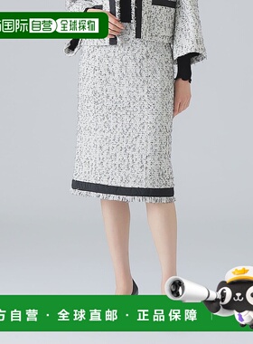 1h可退 日本直邮EFFE BEAMS 女士 黑白格纹短裙 立体流苏设计 642