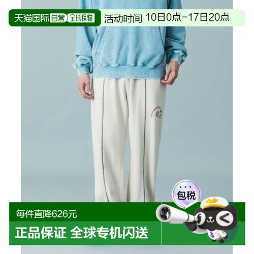 1h可退 日本直邮SILAS男女同款圆标刺绣运动裤 半松紧腰头 112253
